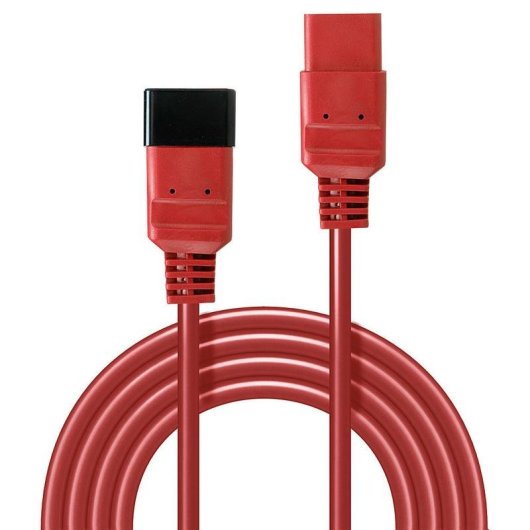 Câble d'extension Lindy 1 m C19 à C20 250 V 16 A rouge