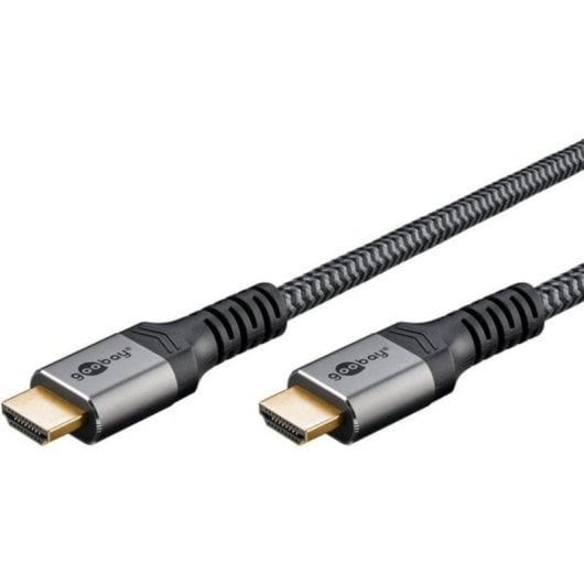 Cavo HDMI Goobay 64995 3 m HDMI 2.0 18 Gbit/s Nero Argento
