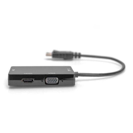 DisplayPort 3-in-1-Adapter Digitus 0,2 m zu HDMI, DVI und VGA