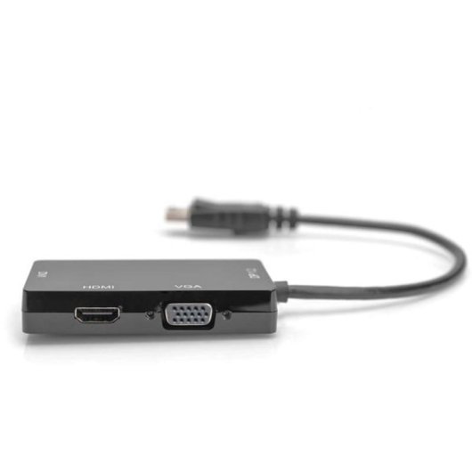 DisplayPort 3-in-1-Adapter Digitus 0,2 m zu HDMI, DVI und VGA