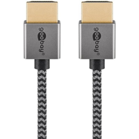 Cable HDMI Goobay 75754 3 m 4K 60 Hz 18 Gbit/s Gris