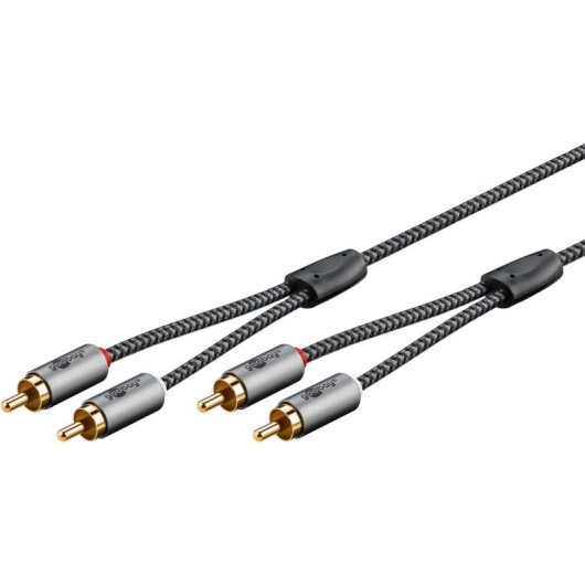 Cavo Audio RCA Goobay 65295 5 m Nero/Argento