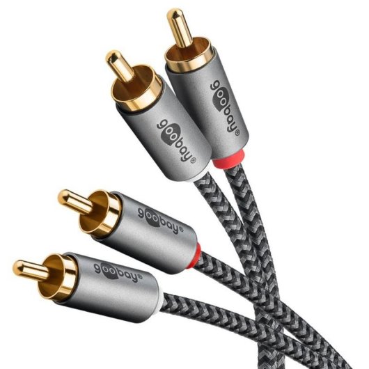 Cavo Audio RCA Goobay 65295 5 m Nero/Argento