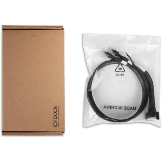 Cable Icy Dock MB310L-B MCIO 8i a 2x SlimSAS 4i 0,5 m