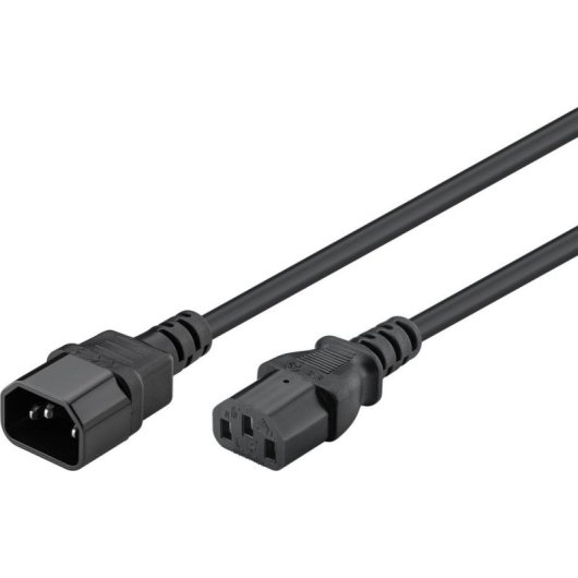 Cavo di estensione Goobay 2 m IEC C14 a IEC C13 nero