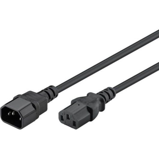Cavo di estensione Goobay 2 m IEC C14 a IEC C13 nero