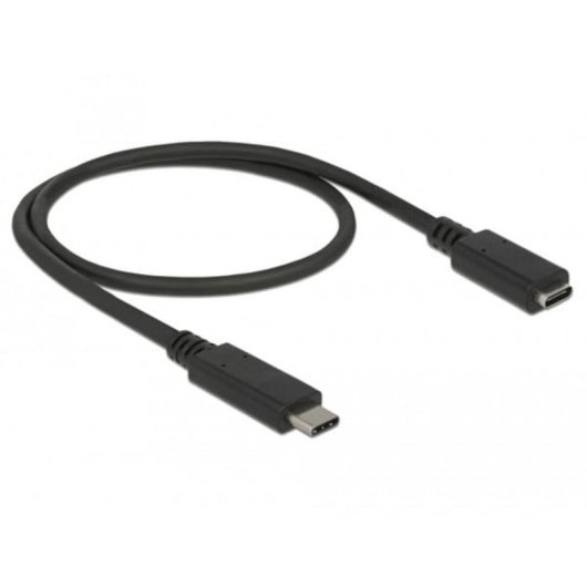 Cable USB-C de Delock 0,5 m USB 3.2 Gen 1 Negro