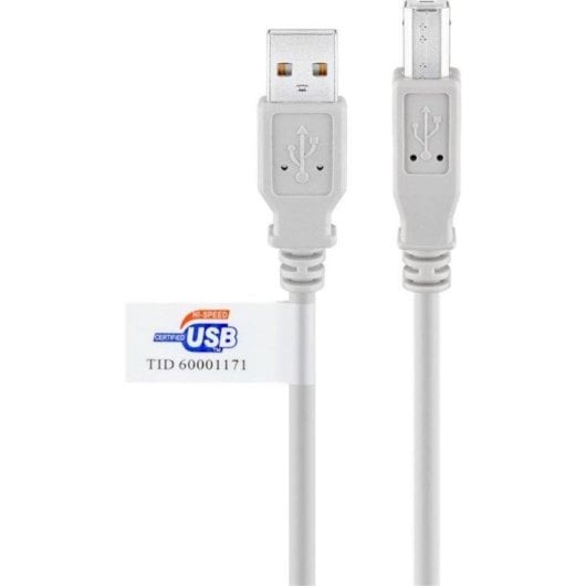 Cable USB Goobay 50833 5 m USB 2.0 A Macho a B Macho Gris