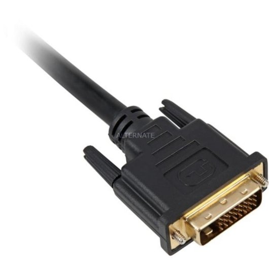 Cable DVI-D Sharkoon 1 m Negro Macho a Macho