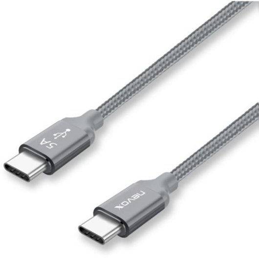 Cable USB C a USB C Nevox 1653 1 m USB 2.0 Gris Plata