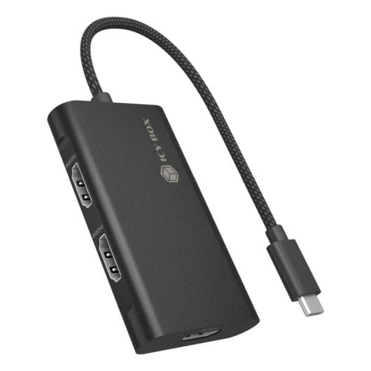 Hub ICY BOX 3 HDMI-Anschlüsse 10 Gbps USB 3.2 Gen 2 IB-AD1030-C Kabel 20 cm