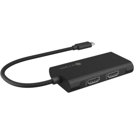 Hub ICY BOX 3 HDMI-Anschlüsse 10 Gbps USB 3.2 Gen 2 IB-AD1030-C Kabel 20 cm