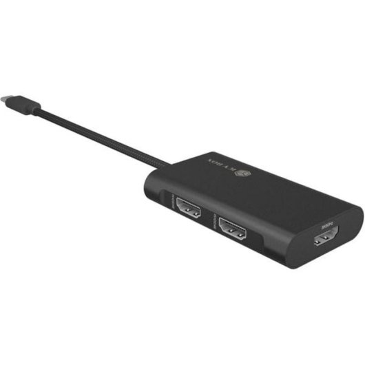 Hub ICY BOX 3 HDMI-Anschlüsse 10 Gbps USB 3.2 Gen 2 IB-AD1030-C Kabel 20 cm