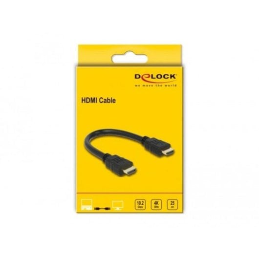 Cavo HDMI DeLOCK 83352 0,25 m Nero