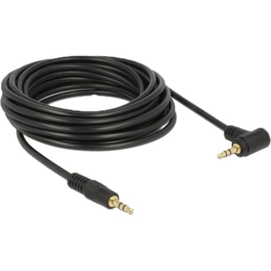 Cavo audio DeLOCK maschio a maschio 3,5 mm 5 m nero contatti dorati