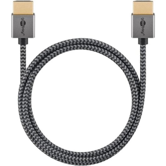 Cable HDMI Goobay 75758 2 m HDMI 2.1 8K 48 Gbit/s Gris