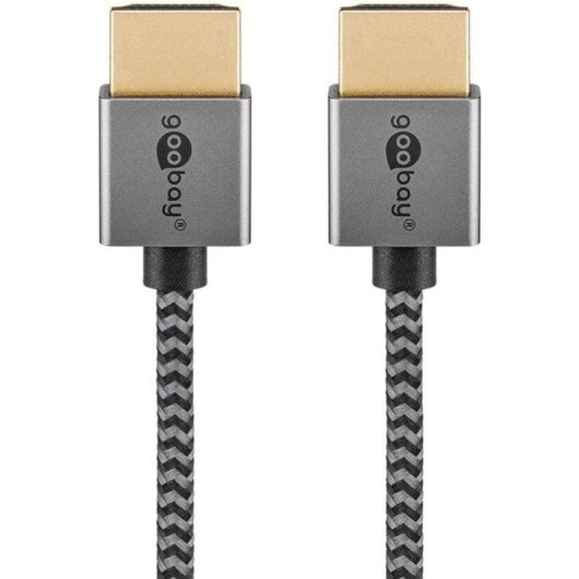 Cable HDMI Goobay 75758 2 m HDMI 2.1 Gris