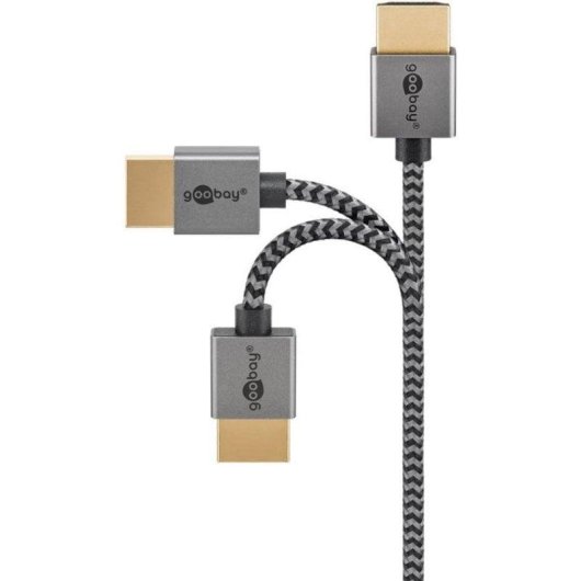 Cable HDMI Goobay 75758 2 m HDMI 2.1 Gris