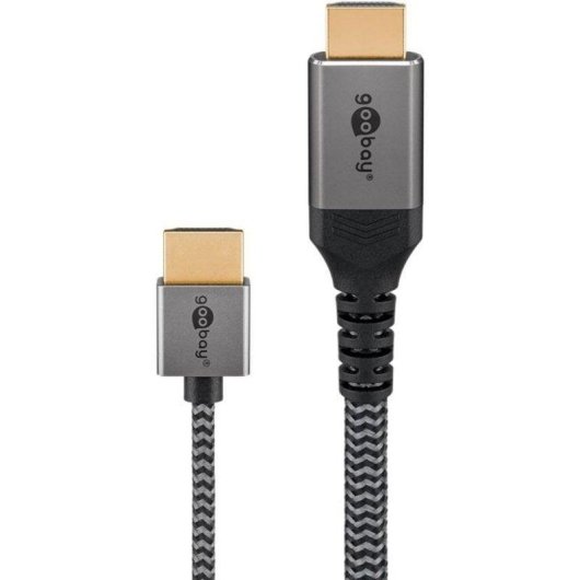 Cable HDMI Goobay 75758 2 m HDMI 2.1 Gris