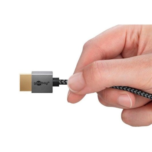 Cable HDMI Goobay 75758 2 m HDMI 2.1 Gris