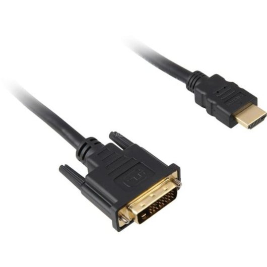 Cabo adaptador HDMI/DVI-D Sharkoon 1 m preto