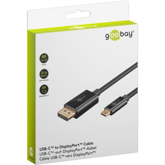 Cable adaptador Goobay USB-C a DisplayPort 2 m 4K 60 Hz