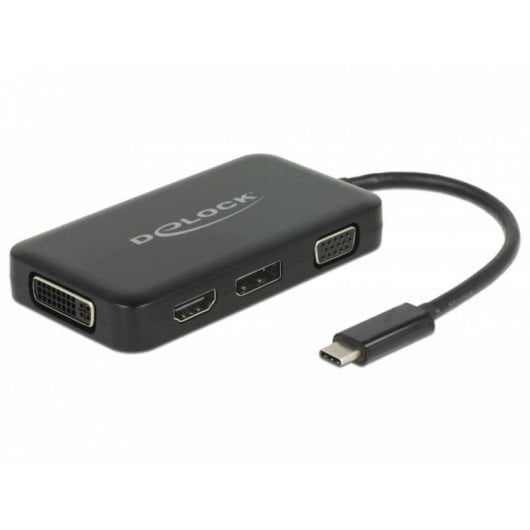 Adaptador USB-C para HDMI, DisplayPort, DVI-I e VGA DeLOCK 63929