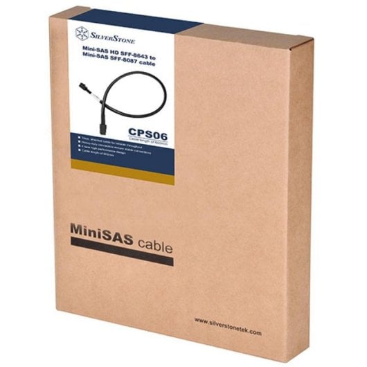 Cable Adaptateur SAS Silverstone SST-CPS06 0,6 m SFF-8643 à SFF-8087