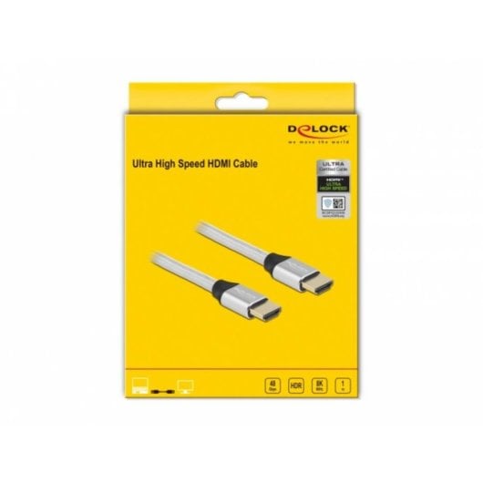 HDMI-Kabel Delock 48 Gbps 8K 60 Hz 1 m Silber