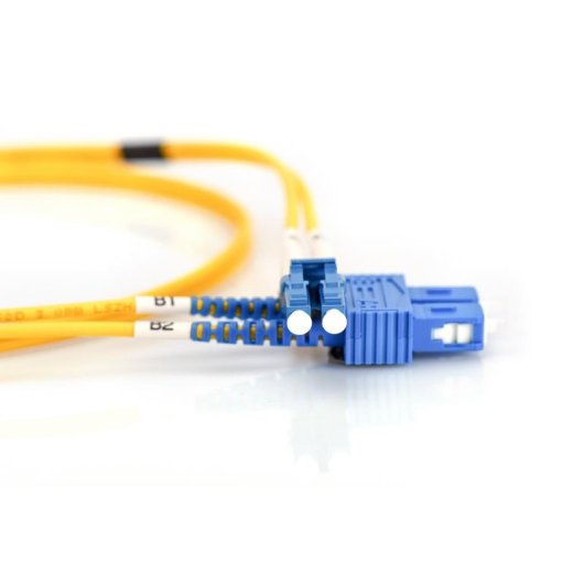 Cable de fibra óptica Digitus LC a SC, modo único, 1 m, amarillo