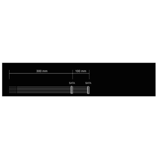 Internes Netzkabel be quiet! CS-3420 2 x SATA 0,4 m Schwarz