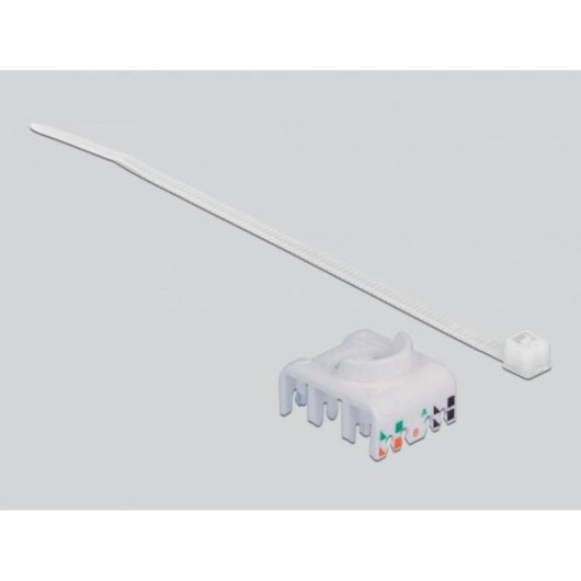 Adaptador de carril DIN con módulo Keystone RJ-45 hembra Cat.6A LSA DeLOCK