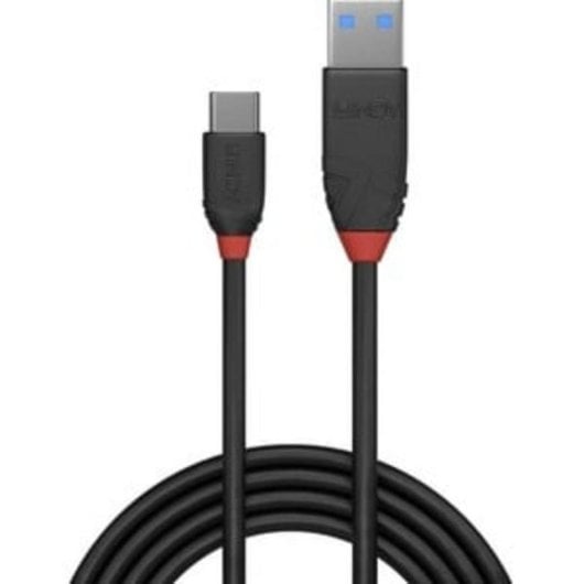 Cable USB 3.2 Gen 1 Lindy Black Line 0,5 m USB-A a USB-C 10 Gbit/s Negro