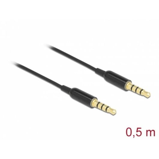 Cavo audio 3,5 mm 4 pini DeLOCK Ultra Slim 0,5 m nero