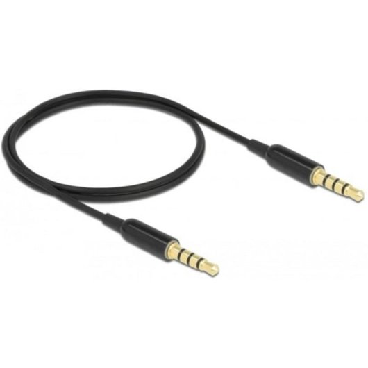 Cavo audio 3,5 mm 4 pini DeLOCK Ultra Slim 0,5 m nero