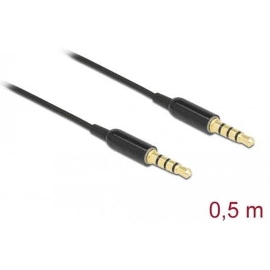Cavo audio 3,5 mm 4 pini DeLOCK Ultra Slim 0,5 m nero