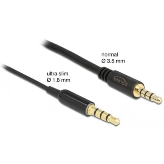 Cavo audio 3,5 mm 4 pini DeLOCK Ultra Slim 0,5 m nero