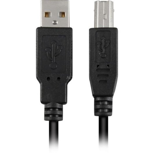 Cable USB Sharkoon 0,5 m USB 2.0 A a B Preto
