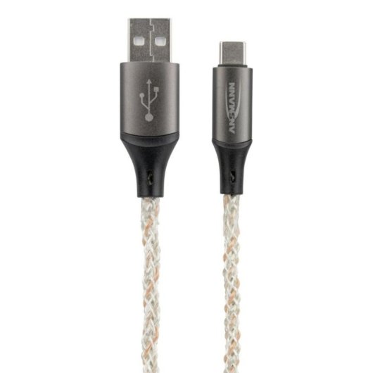 Cable USB-A a USB-C Ansmann 1700-0158 1 m iluminación LED multicolor