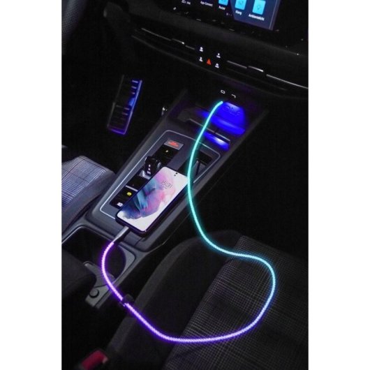 Cable USB-A a USB-C Ansmann 1700-0158 1 m iluminación LED multicolor
