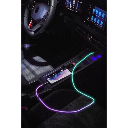 Cable USB-A a USB-C Ansmann 1700-0158 1 m iluminación LED multicolor