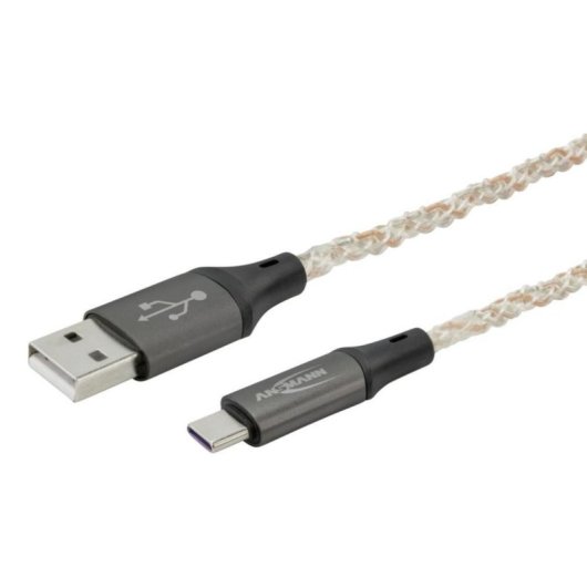 Cable USB-A a USB-C Ansmann 1700-0158 1 m iluminación LED multicolor