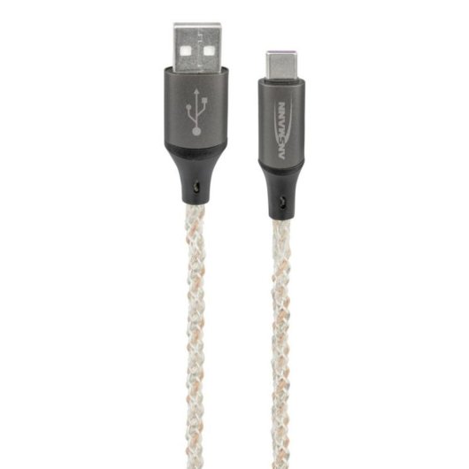 Cable USB-A a USB-C Ansmann 1700-0158 1 m iluminación LED multicolor