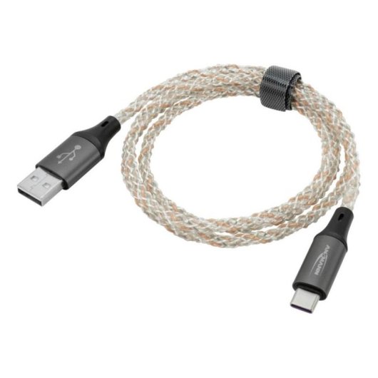 Cable USB-A a USB-C Ansmann 1700-0158 1 m iluminación LED multicolor