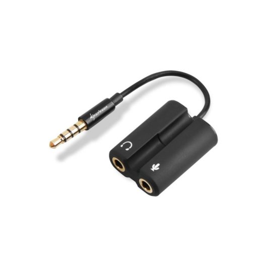 Adaptador de áudio Sharkoon PMP35 3,5 mm Preto