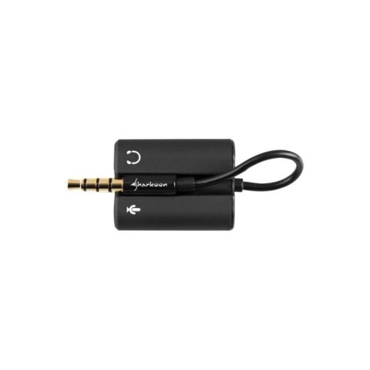 Adaptador de áudio Sharkoon PMP35 3,5 mm Preto