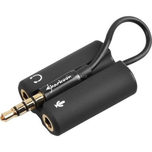 Adaptador de áudio Sharkoon PMP35 3,5 mm Preto