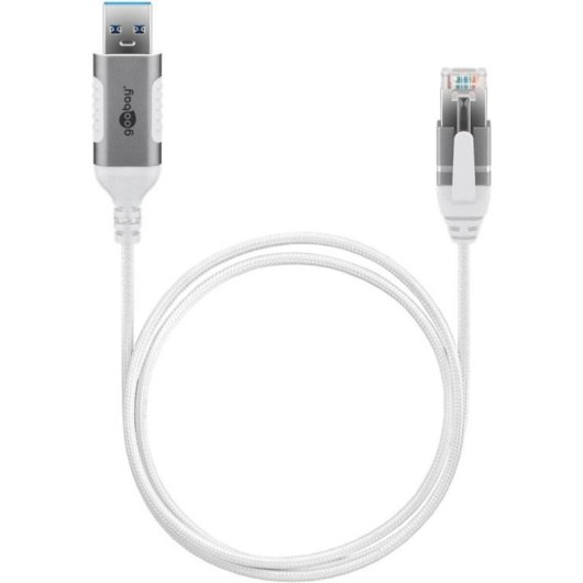 Cable Adaptador Ethernet USB 3.0 a RJ45 Goobay 74377 1 m Blanco