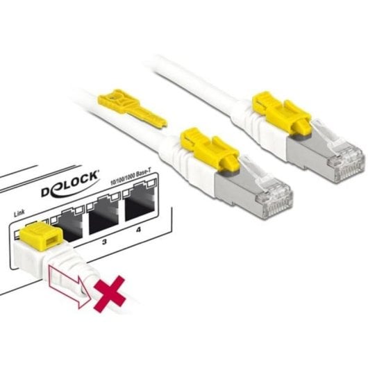 Cable de red DeLOCK 85335 5 m Cat6a S/FTP RJ-45 Blanco