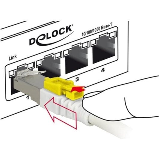Cable de red DeLOCK 85335 5 m Cat6a S/FTP RJ-45 Blanco